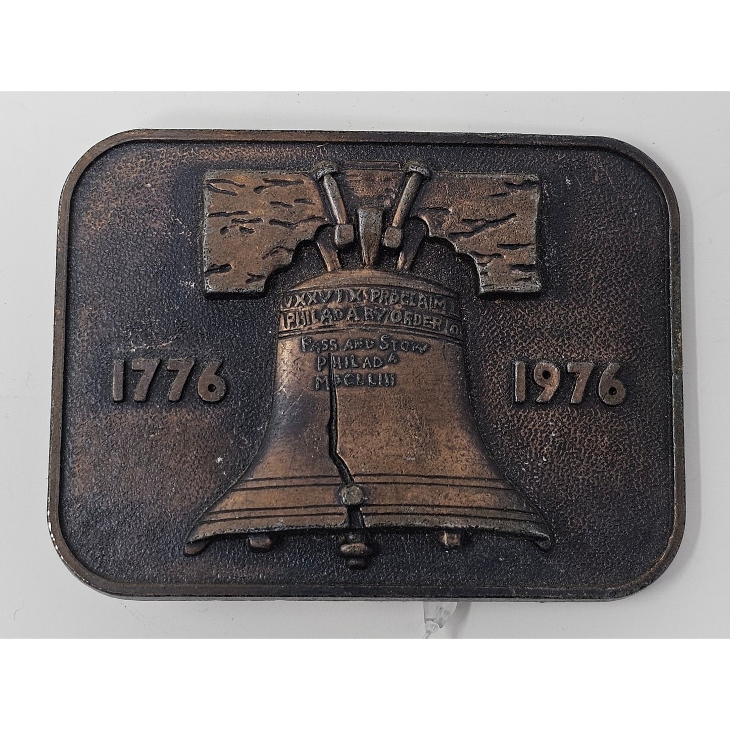 Vintage Bicentennial Liberty Bell Belt Buckle, 1776 1976.