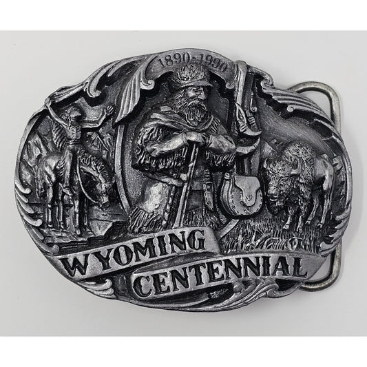 Vintage Wyoming Centennial Belt Buckle